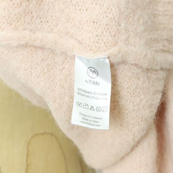 byTiMo Powder Pink Bow Sweater S Wool Blend Long Sleeve Fuzzy EUC B79 - Picture 6 of 6